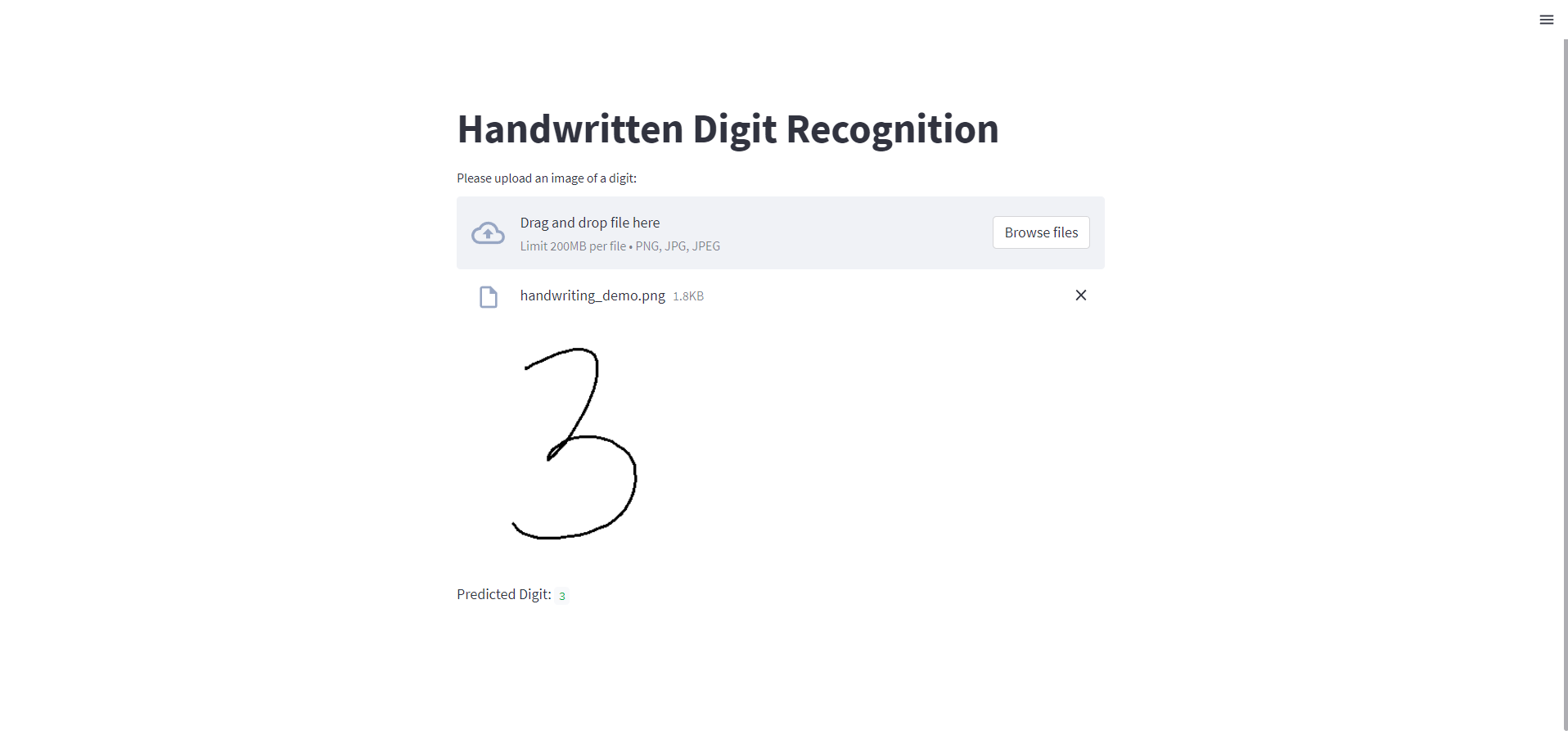 Digit Recognition Web App